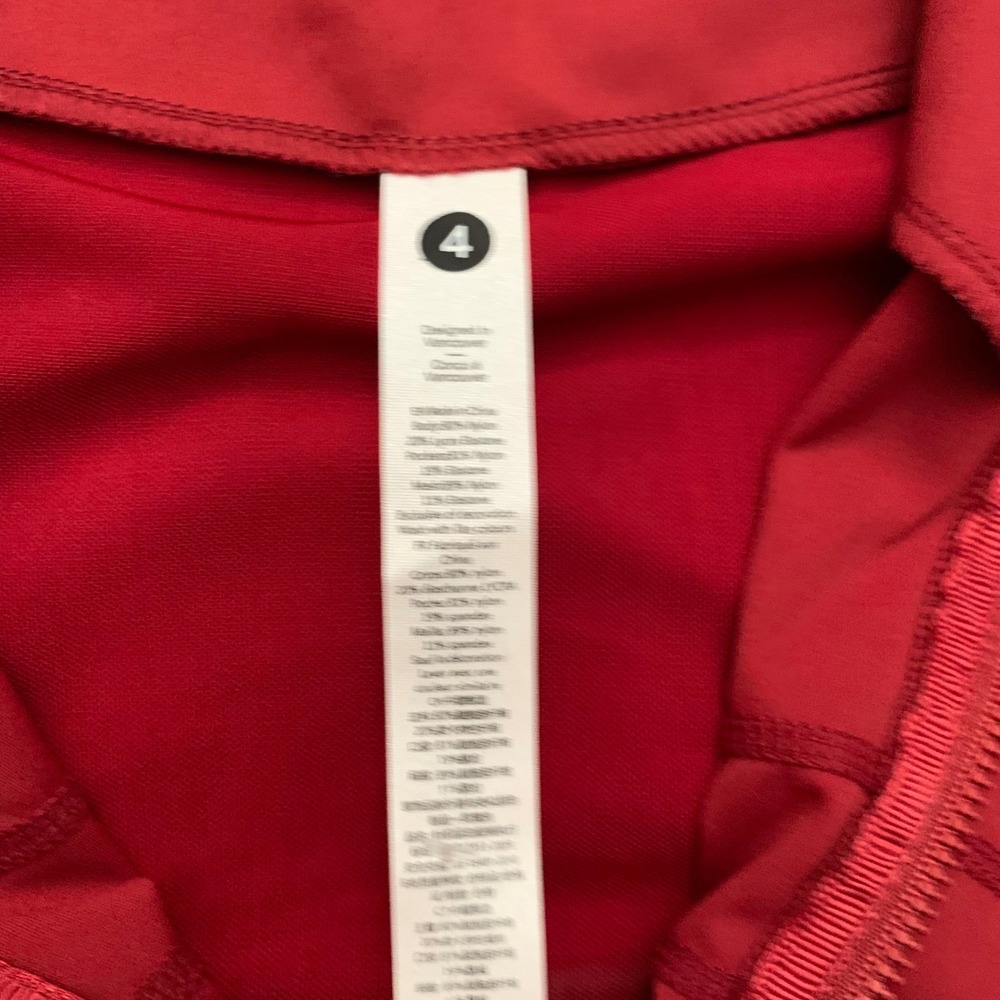 Lululemon Define Jacket Leggings Set Women 4 Red Gold Zip Activewear NWT - Picture 5 of 14